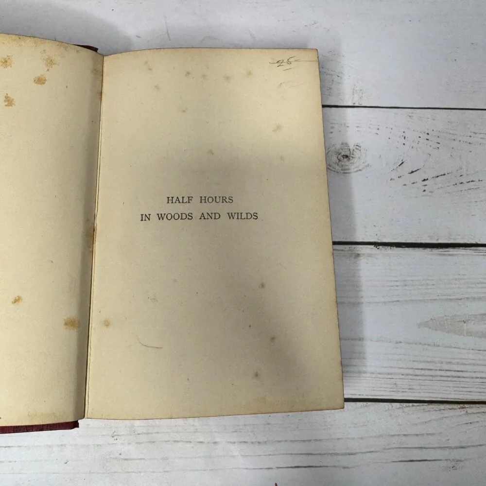 Half Hours in Woods and‎ Wilds 1883 HC Wm. Isbister Leather Spine Gift